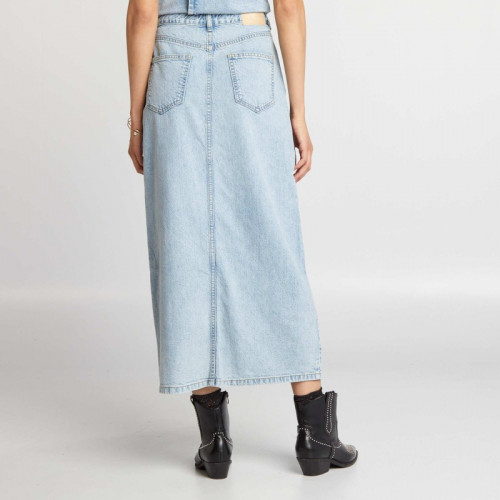 Jupe longue en denim taille haute - Triple stone