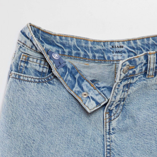 Short taille haute en jean - Bleu