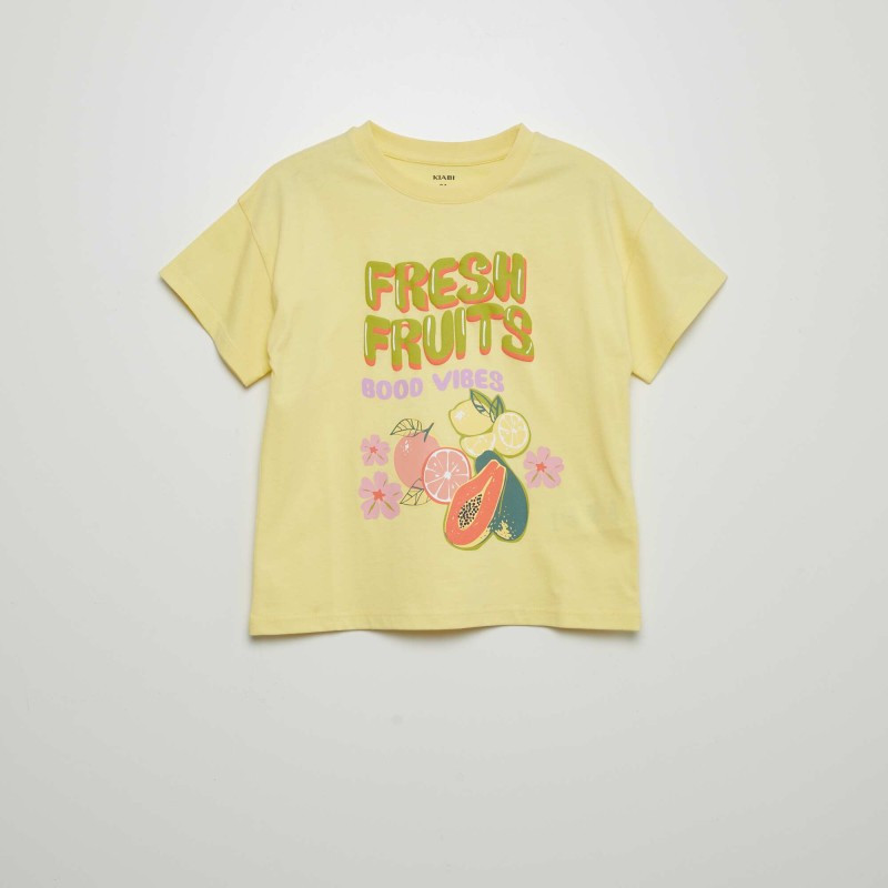 T-shirt imprimé 'fruits' - Jaune