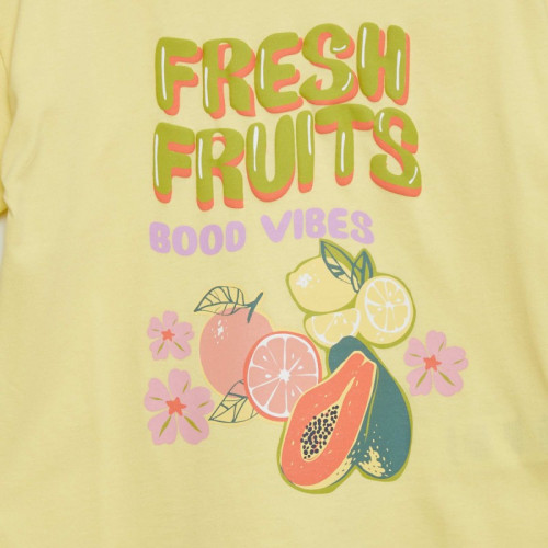 T-shirt imprimé 'fruits' - Jaune