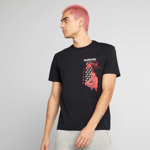 T-shirt oversize 'Naruto' à col rond - Noir