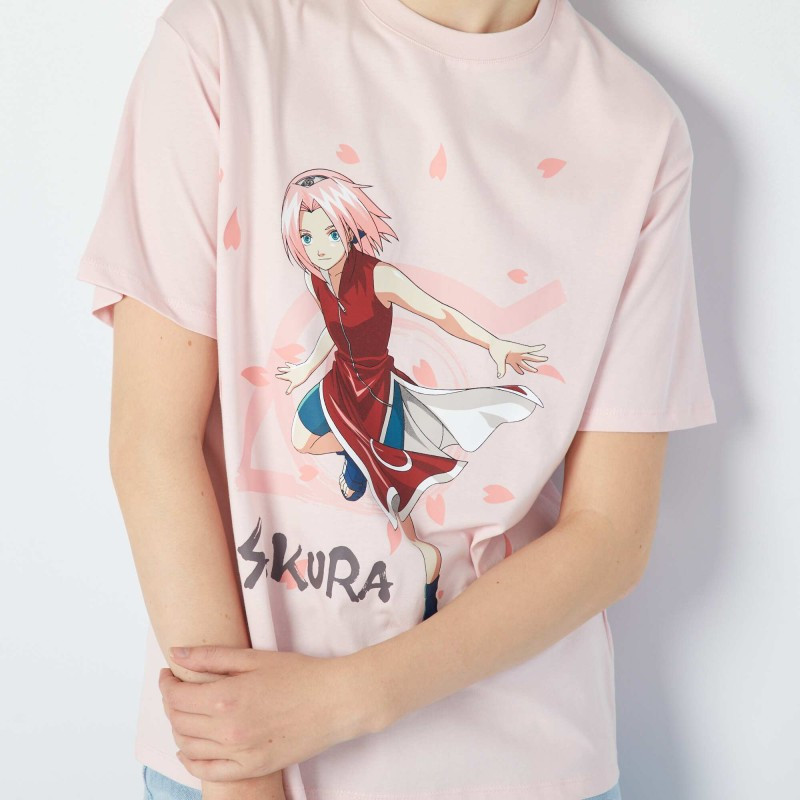 T-shirt oversize 'Naruto' - Rose