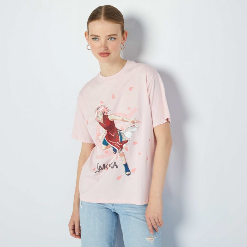 T-shirt oversize 'Naruto' - Rose