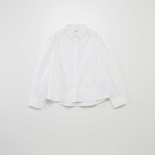 Chemise large en popeline - Blanc