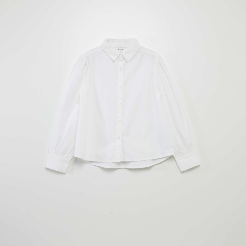 Chemise large en popeline - Blanc