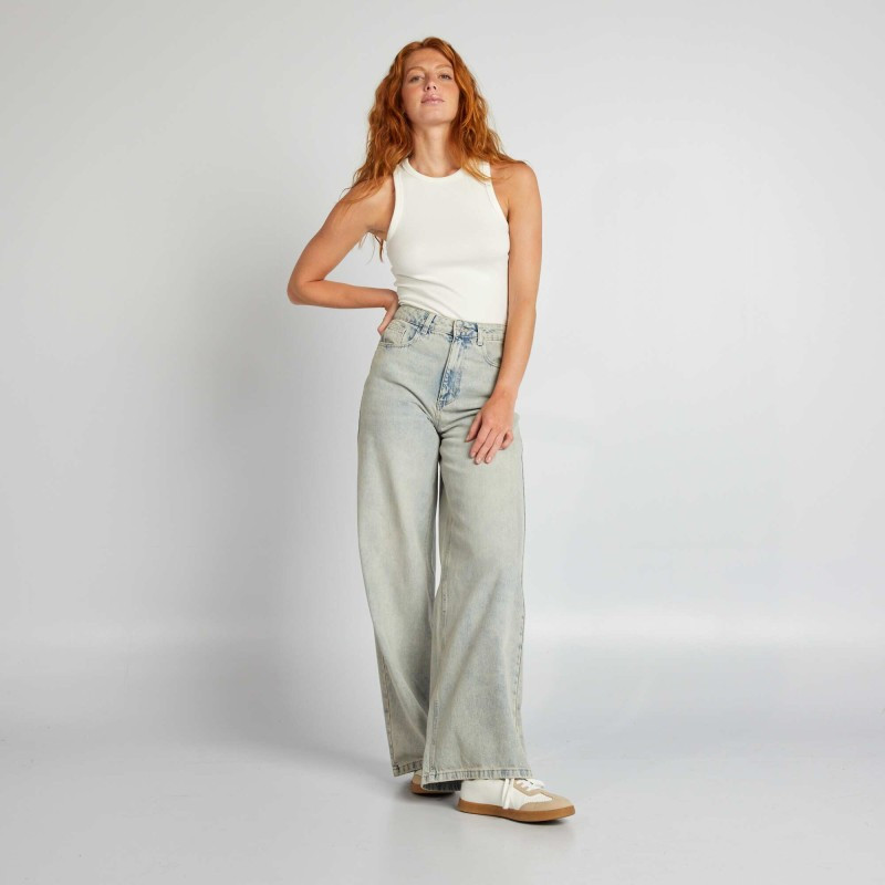 Jean wide leg - Bleu