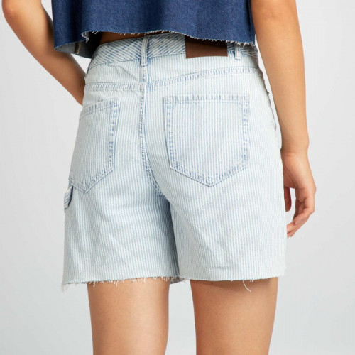 Short denim style carpenter - Denim rayé