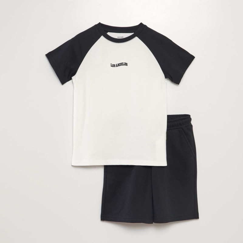 Ensemble T-shirt + short - 2 pièces - Noir