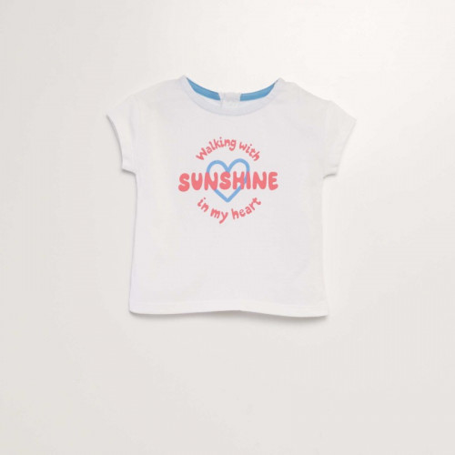 Tee-shirt imprimé message - Blanc