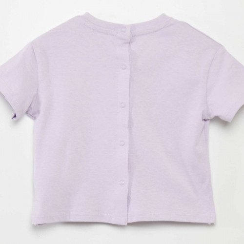 T-shirt  uni en maille jersey - Lilas