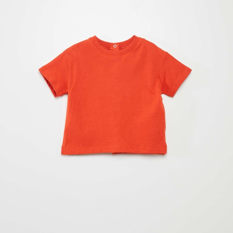 T-shirt  uni en maille jersey - Orange