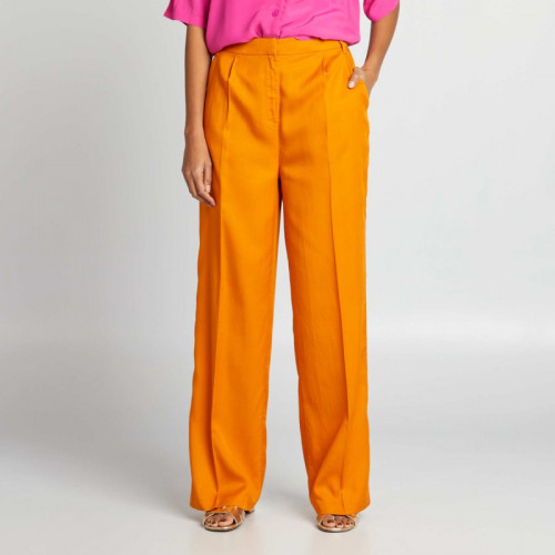 Pantalon large uni - Orange