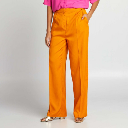 Pantalon large uni - Orange