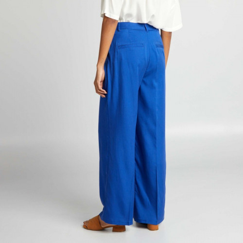 Pantalon large uni - Bleu