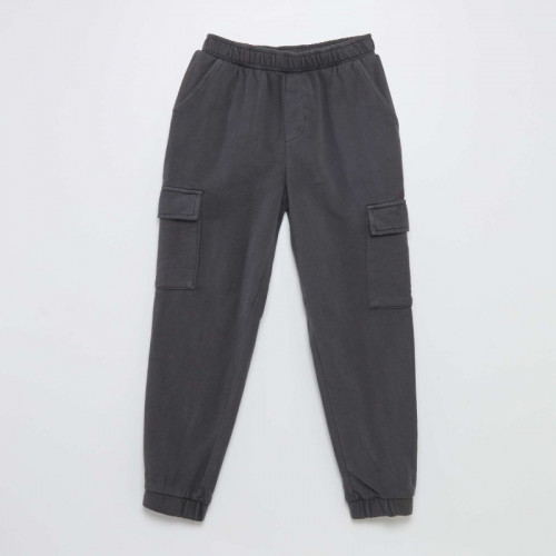 Pantalon de joggig en molleton avec poches - Gris foncé