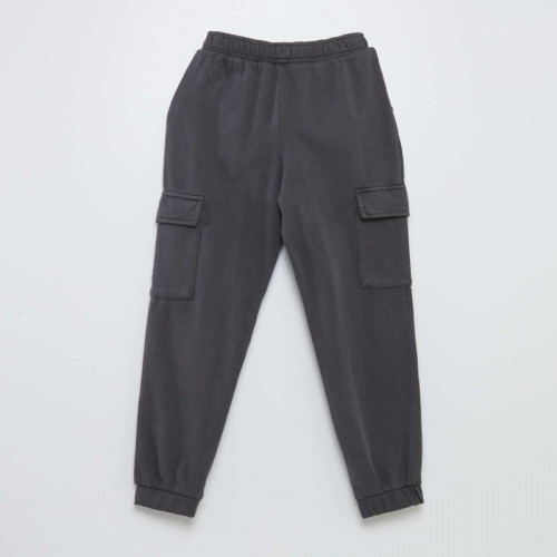 Pantalon de joggig en molleton avec poches - Gris foncé