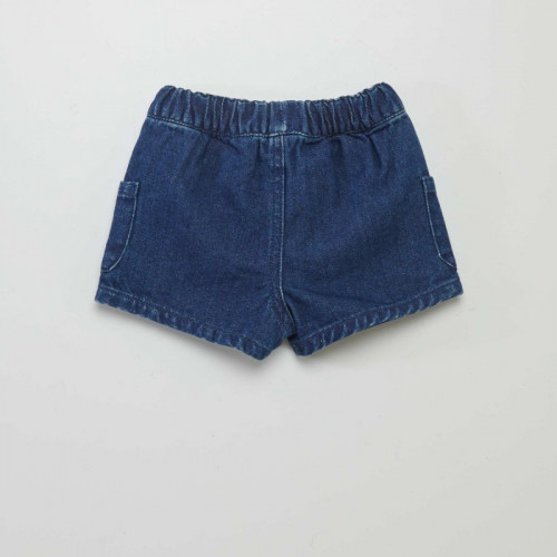 Short en jean avec cordons contrastants - Brut