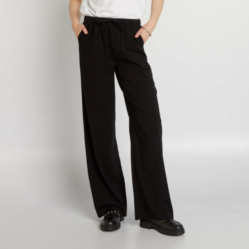 Pantalon uni large - Noir