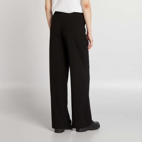 Pantalon uni large - Noir