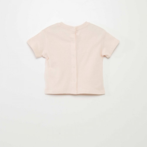 T-shirt  uni en maille jersey - Rose