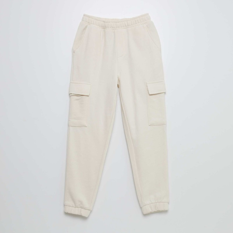 Pantalon de joggig en molleton avec poches - Beige