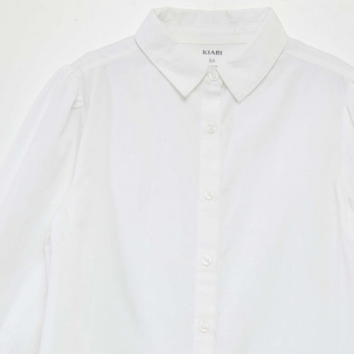 Chemise large en popeline - Blanc