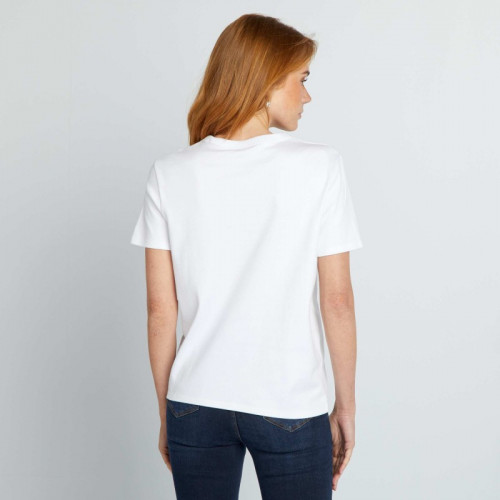 T-shirt uni - Blanc