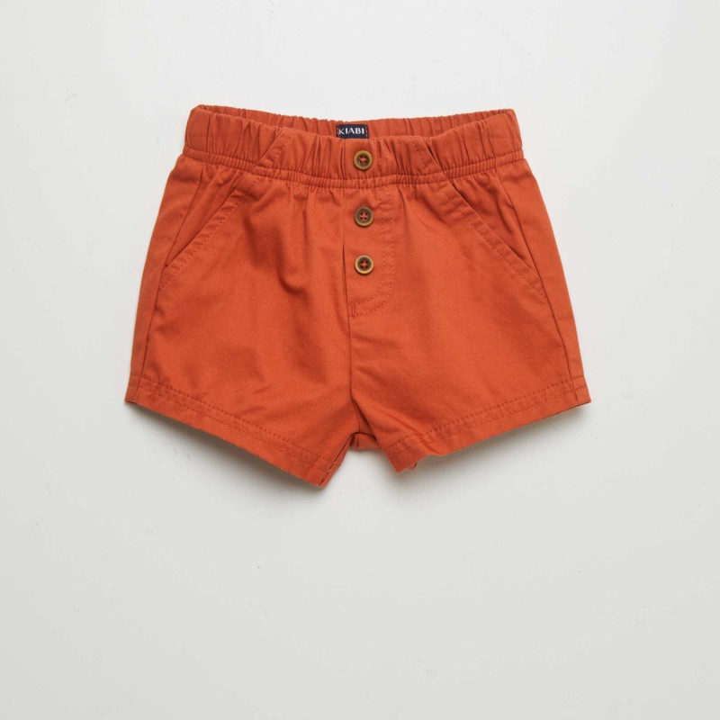 Short à taille élastiquée - Orange