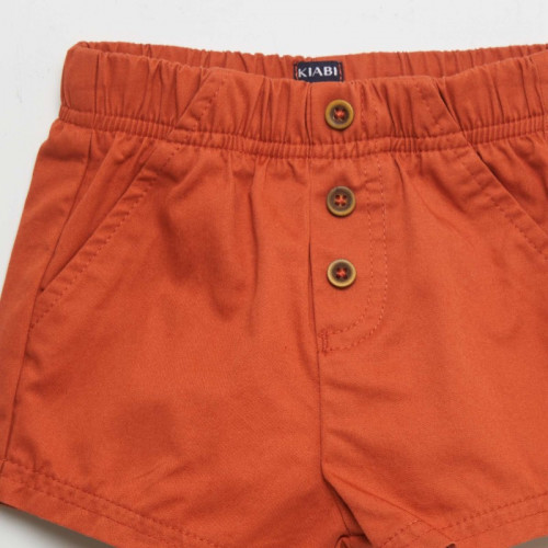 Short à taille élastiquée - Orange