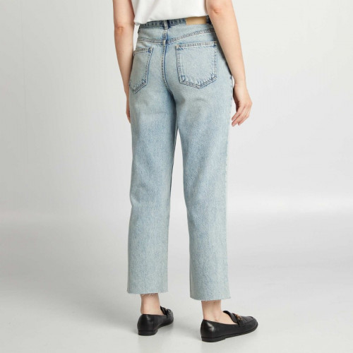 Jean straight en coton - Bleu