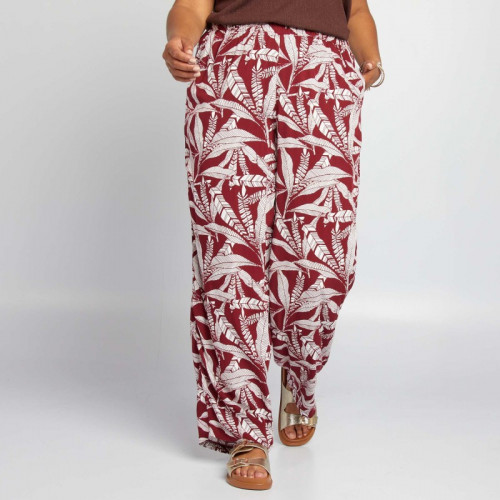 Pantalon large fluide - Bordeaux