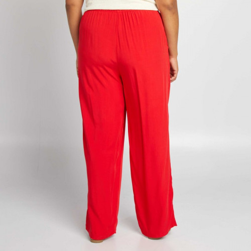 Pantalon large fluide - Rouge