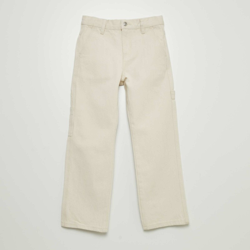 Pantalon en twill undyed - Ecru