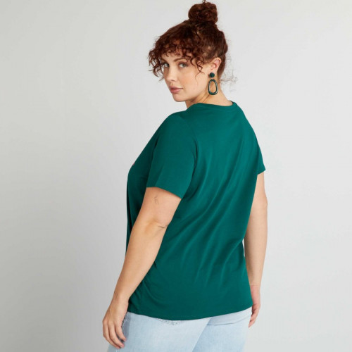 Tee-shirt en coton avec imprimé - Vert