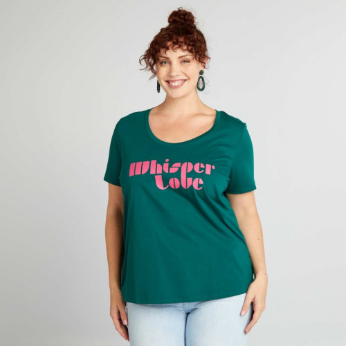 Tee-shirt en coton avec imprimé - Vert