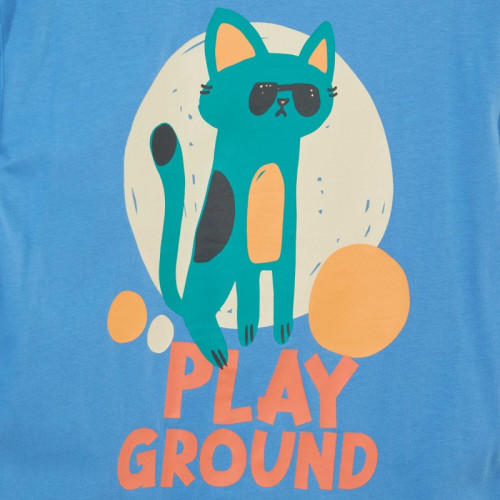 T-shirt imprimé - Graphik Edition - Bleu cat