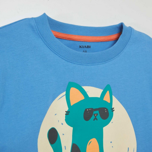 T-shirt imprimé - Graphik Edition - Bleu cat