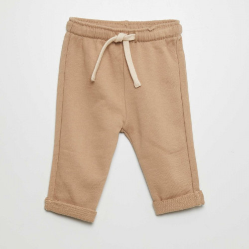 Pantalon jogging en french terry - Beige