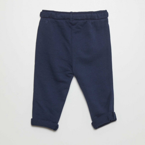 Pantalon jogging en french terry - Bleu marine