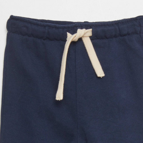 Pantalon jogging en french terry - Bleu marine