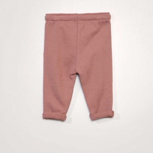 Pantalon jogging en french terry - Vieux rose