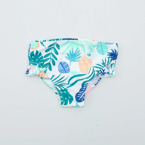 Maillot de bain tropical - 2 pièces - Bleu