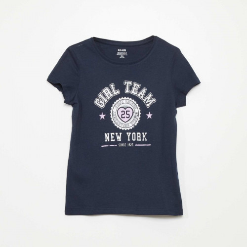 Lot de 3 t-shirts imprimés - Blanc/violet/ marine