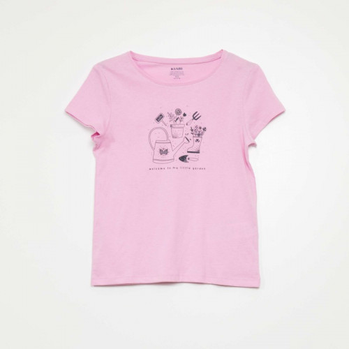 Lot de 3 t-shirts imprimés - Blanc/rose/bleu