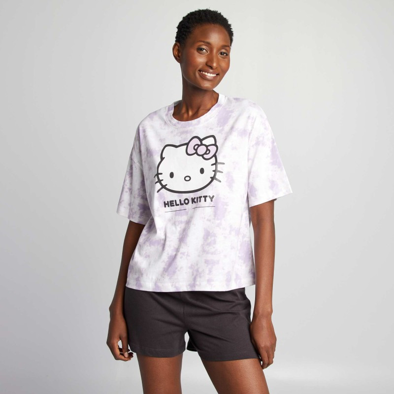 Pyjashort 'Hello Kitty' - 2 pièces - Violet