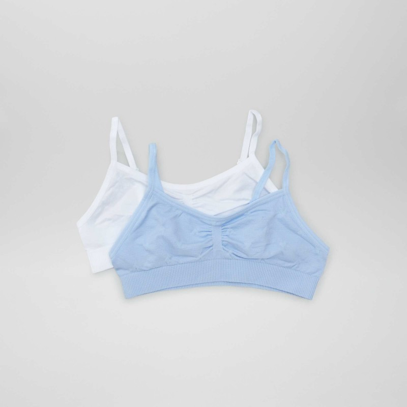 Lot de 2 brassières en jersey - Bleu