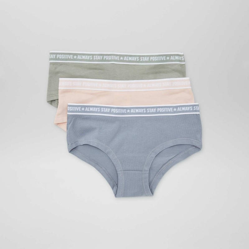 Lot de 3 shorties stretchs - Rose/vert