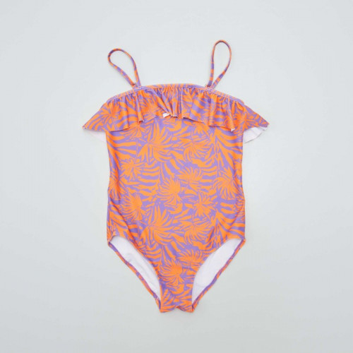 Maillot de bain 1 pièce - Orange/violet