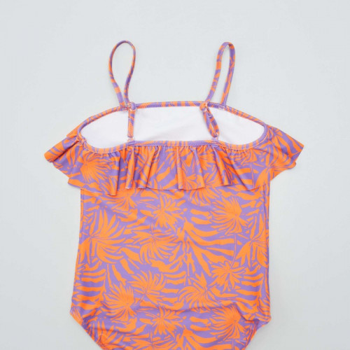 Maillot de bain 1 pièce - Orange/violet