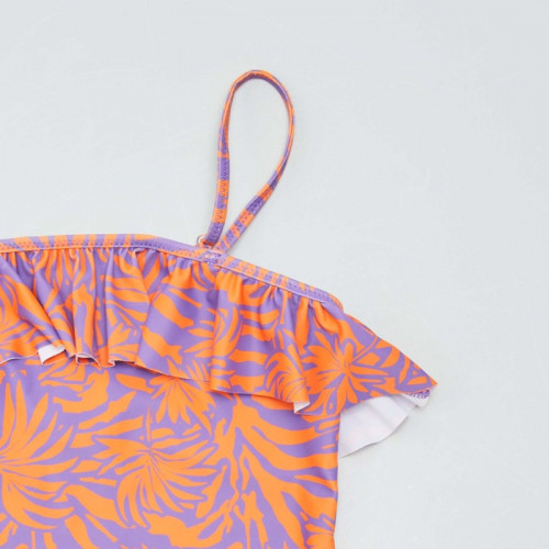 Maillot de bain 1 pièce - Orange/violet